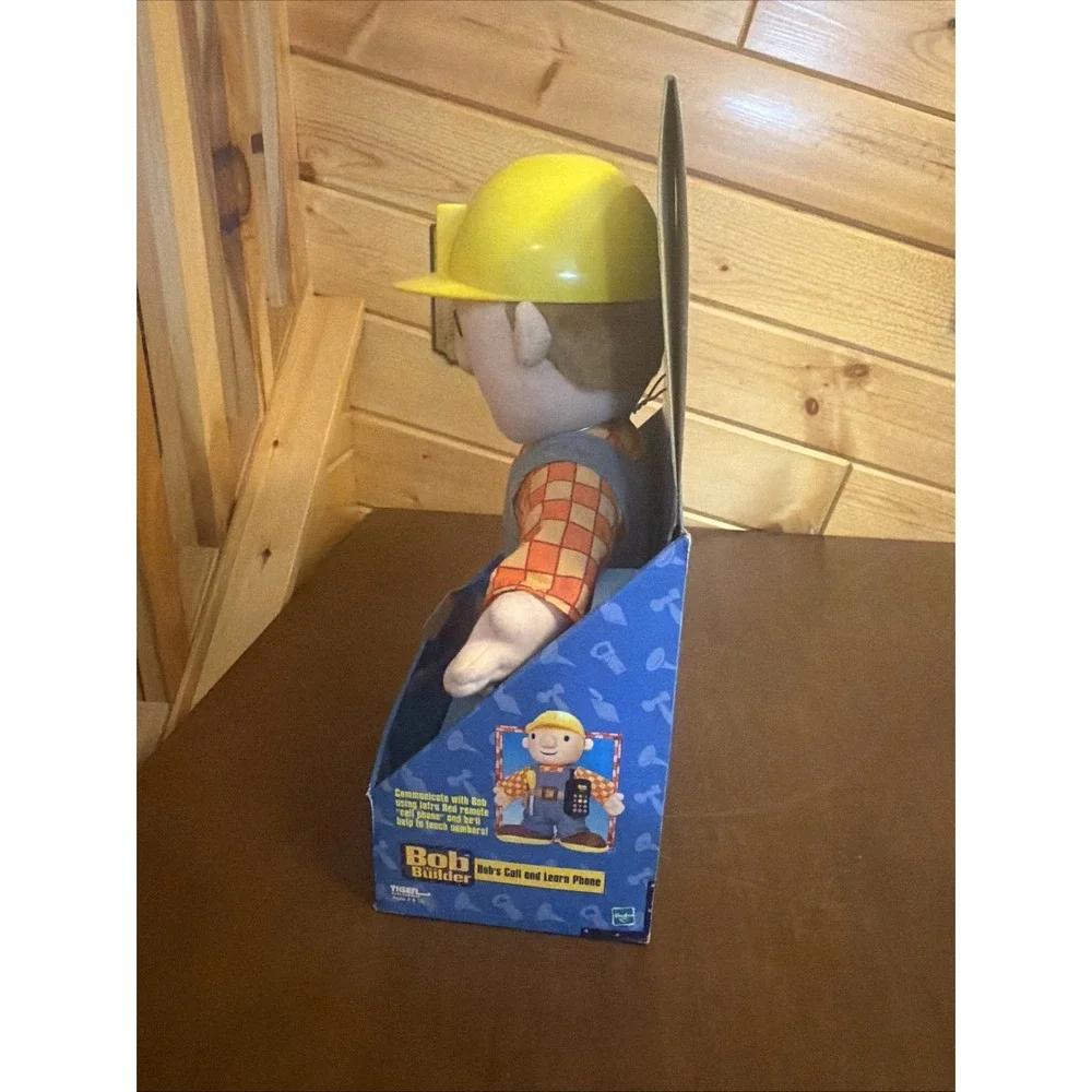 Rare Bob the Builder Talking Action Figure Toy CALL AND LEARN CELL PHONE PLUSH